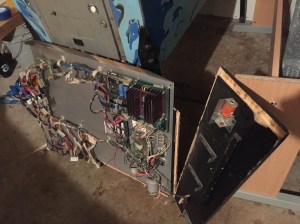 Ground plane and partial back box from original game (CPU pulled for bench testing at this point)