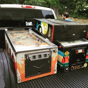 KISS and Pool Sharks on the truck before being unloaded