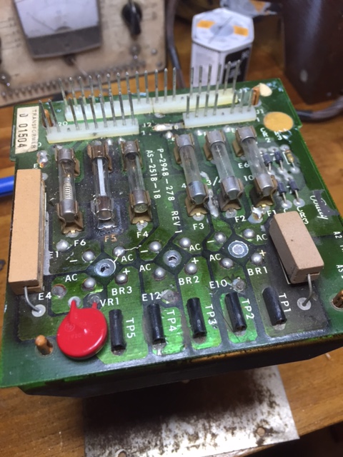 Replaced fuse clip and new 20 amp fast blow for GI circuit on rectifier board.