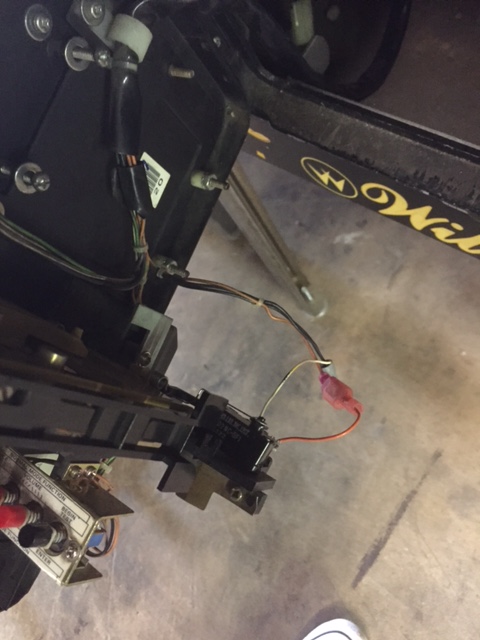 Reconnected ground on Hurricane inside coin door.